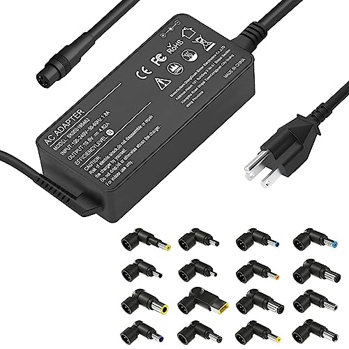 90W Universal AC Adapter Laptop Charger Compatible with HP Dell Acer Asus Toshiba IBM Sony Fujitsu Gateway Notebook Ultrabook Chromebook Power Supply Cord with 16 Connectors