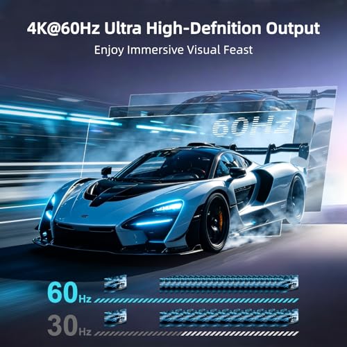 USB C to DisplayPort Adapter with USB C Video Cable, 4K@60Hz Uni-Directional USB C Female to DP Male Adapter, Thunderbolt 4/3 to DP Converter Compatible with i-/Phone 17, Galaxy, MacBok Pro- 1 Pack - size: USB C-03