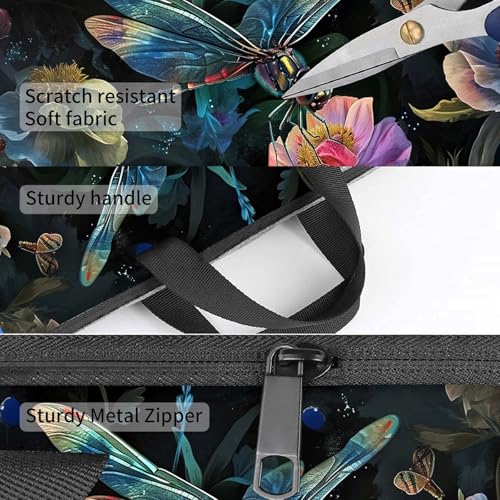 Laptop Bag,14 15 15.6 inch Laptop Case Sleeve,Computer Sleeve with Handle for Women Men,Carrying Case for MacBook,Dell,Lenovo,Notebook Computer,Dragonfly Flower - color: Dragonfly Flower