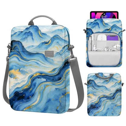 MoKo 9-11 Inch Tablet Sleeve Bag Handle Carrying Case with Shoulder Strap | Fits iPad Pro/Air/A16 11-inch, iPad 10th 10.9-inch, iPad 9/8/7th 10.2-inch, iPadAir 5/4th 10.9-inch, Cloudy Blue - color: Cloudy Blue, size: 9-11 inch