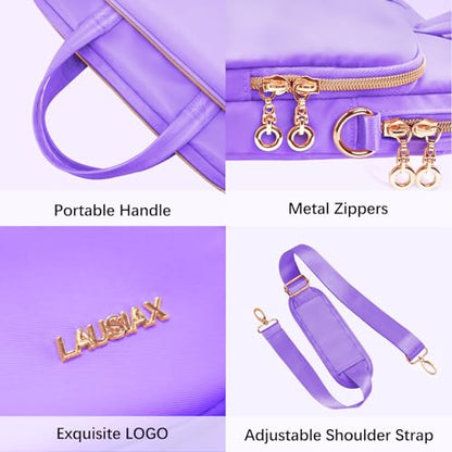 Laptop Case Bag Women Men Computer Sleeve Compatible with MacBook/Dell/HP/Acer/ASUS, Waterproof Shoulder Carrying Briefcase, Purple, 17-17.3 Inch - color: Purple, size: 17.3 inch