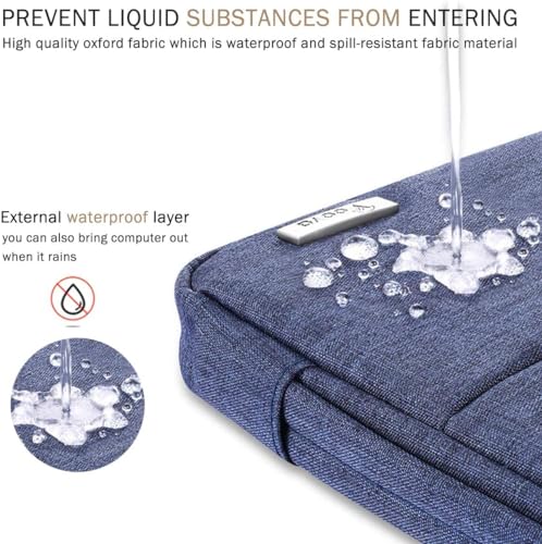 Voova 14 15 Inch Laptop Sleeve Case, Waterproof Computer Bag Cover Compatible with MacBook Air 15 M2/M3/M4 2022-2025, MacBook Pro 15, Hp chromebook 14, 14-15” Dell Lenovo Acer Asus, Blue - color: Blue, size: 14-15 Inch