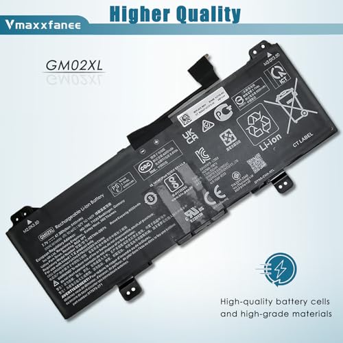47.3Wh GM02XL Laptop Battery Compatible with HP ChromeBook 14-DB0051CL X360 11 G2 EE Chromebook 11A G6 G8 EE ChromeBook 14-DB0051CL Series HSTNN-UB7M HSTNN-IB8W L42550-271 917725-855 L42583-005 - size: GM02XL 9.47*4.29*0.22inch