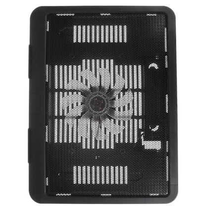 UKCOCO Silent Laptop Cooling Pad with USB Fans, Black Plastic Laptop Riser Holder for Desk, Computer Accessory Suitable for Gaming and Office Use