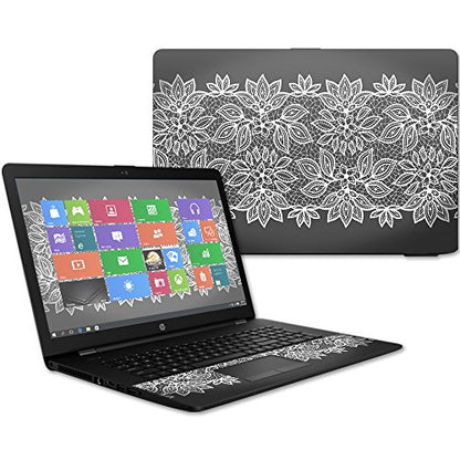 MightySkins Skin Compatible with HP 17t Laptop 17.3" (2017) - Floral Lace | Protective, Durable, and Unique Vinyl Decal wrap Cover | Easy to Apply, Remove, and Change Styles | Made in The USA - color: Floral Lace