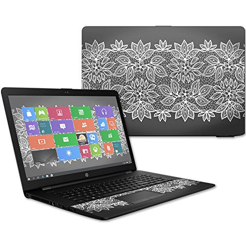 MightySkins Skin Compatible with HP 17t Laptop 17.3" (2017) - Floral Lace | Protective, Durable, and Unique Vinyl Decal wrap Cover | Easy to Apply, Remove, and Change Styles | Made in The USA - color: Floral Lace