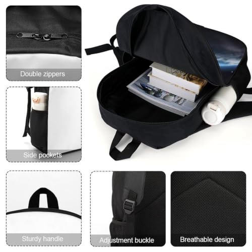 Laptop Backpack with Pocket, Large, Adjustable 17 Inch Bag, Waterproof | Planet Computer Bag for Work, Breathable, Expandable Backpack for Women Men, Portable