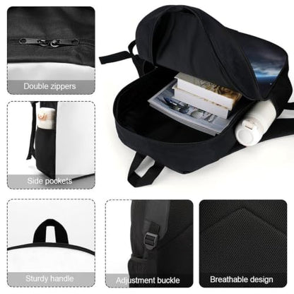 Laptop Backpack with Pocket, Large, Adjustable 17 Inch Bag, Waterproof | Planet Computer Bag for Work, Breathable, Expandable Backpack for Women Men, Portable