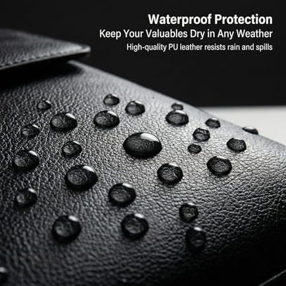 Messenger Bag for Men, 13 inch Purse Crossbody Bag, Waterproof Shoulder Bag for Office Business - color: Black