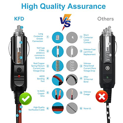 KFD Universal Laptop Car Charger PD 100W 90W 87W 67W 65W 61W 45W USB C DC Adapter for MacBook Surface Lenovo Dell HP Gateway Asus Acer Samsung Sony Monitor LG TV Soundbar Speaker Power Station Cord