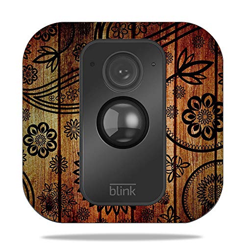 MightySkins Skin Compatible with Blink XT Outdoor Camera - Wooden Floral | Protective, Durable, and Unique Vinyl Decal wrap Cover | Easy to Apply, Remove, and Change Styles | Made in The USA - color: Wooden Floral