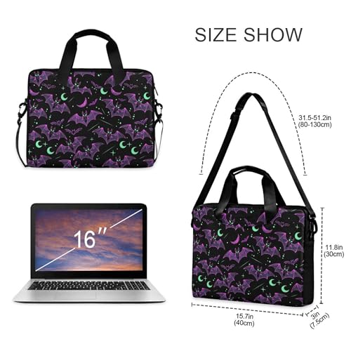 MNSRUU Laptop Bag for 15.6 inch Black Gothic Bats - color: Bats A8890