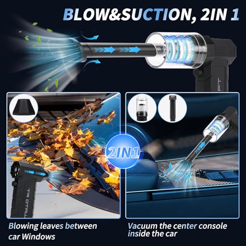 Compressed Air Duster – 180000RPM Cordless Electric Air Blower with Stepless Adjustment, Powerful Brushless Motor, Rechargeable Air Duster for Computer, Keyboard, Car, Home & Outdoor Cleaning