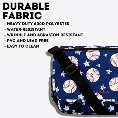 J World New York Terry Messenger Bag for Women Girls School Kids - color: Baseball