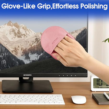 HoYiXi Microfiber Screen Cleaning Cloth for Laptops, Computer, Tablets, TV, Cellphone, Camera,Kindle eReaders,iPad, iPhone, Mac Book, Car Screen,Monitors,Smartscreen,Premium Polishing Cloth, - color: 2