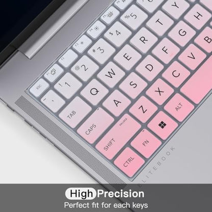 Keyboard Cover Skin for 2024 HP EliteBook 640 645 G11 14", EliteBooks 1040 G11 14 inch Keyboard Protector Skin, HP EliteBook 14 Accessories, Ombre Pink (NOT Fit HP EliteBooks 640 G9 G8/G7&1040 G9/G10)