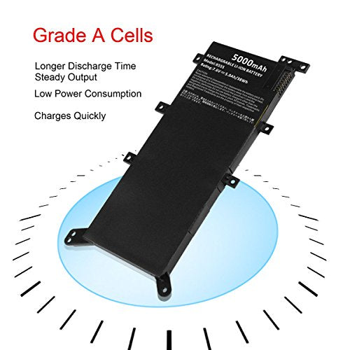 ASUNCELL 38Wh C21N1347 Battery for Asus X555 X555LA X555LD X555LN A555L K555L Y583LD W519LD K555LD K555LA R556L VM590L 2ICP4/63/134, 7.6V 3-Cell - size: C21N1347 8.58 * 4.72 * 0.67 in