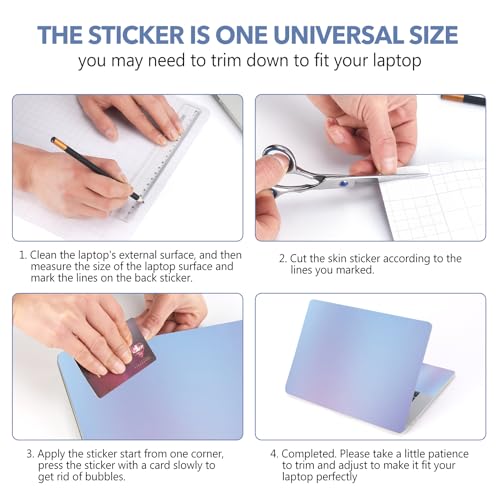 AIMSA Blue Violet Laptop Notebook Skin Sticker Cover Decal Fits 12 13 13.3 14 15 15.4 15.6 inches Laptop Protector Notebook PC, Easy to Apply and Remove - color: Blue Violet