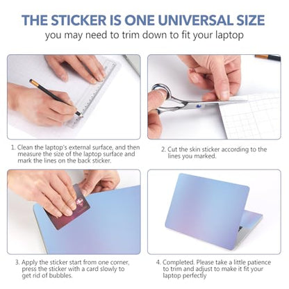 AIMSA Blue Violet Laptop Notebook Skin Sticker Cover Decal Fits 12 13 13.3 14 15 15.4 15.6 inches Laptop Protector Notebook PC, Easy to Apply and Remove - color: Blue Violet