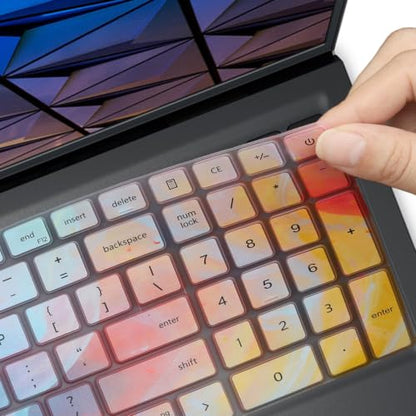Colorful Keyboard Cover for 2025 Dell 15 Laptop DC15250 DC15255 15.6, Dell Inspiron 15 3510 3511 3515 3525 3530 3535 5510 5515 5518 7510 15.6, Vostro 3510 3520 3530 5510 5515 15.6, Inspiron 7610 - color: Colorful