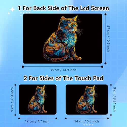 Universal Laptop Skin Sticker Decal for 11.6”12" 13" 13.3" 14" 15" 15.4" 15.6" Reusable Waterproof Scratch-Scratch Resistant Protective Vinyl Laptop Notebook Skin Stickers - Colorful Cat - color: Colorful Cat