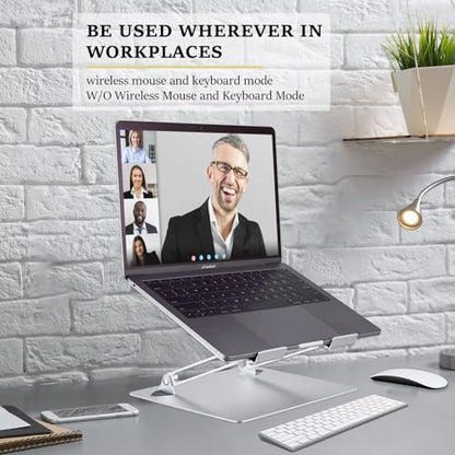 Laptop Stand for Desk, Ergonomic Aluminum Laptop Stand Adjustable Height, Foldable Laptop Riser for 10-17 Inchs Laptop(Gold) - color: Gold