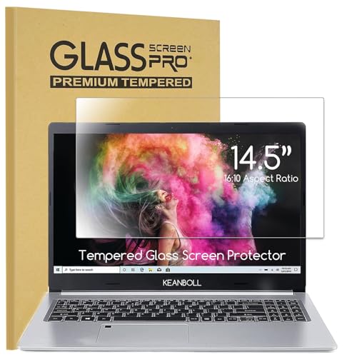 KEANBOLL 14.5" Laptop Screen Protector Tempered Glass for 14.5 inch Lenovo Asus Hp Dell Acer Samsung etc 14.5 inch 16:10 Aspect Ratio Laptop, Ultra Clear 9H Hardness Scratch Resistant - size: 14.5“ 16:10 Aspect Ratio