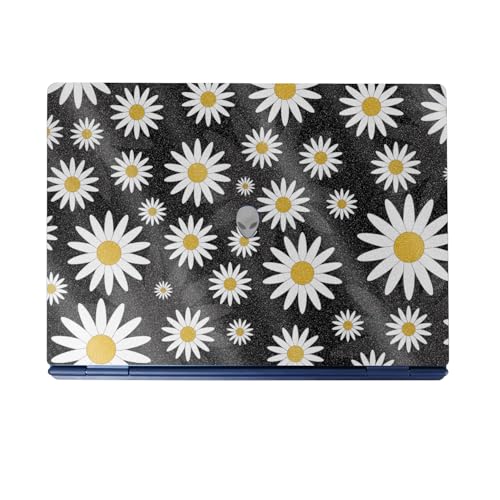 Glossy Glitter Laptop Skin Compatible with Alienware 16/16X Aurora (2025) - Daisies - Premium 3M Vinyl Protective Wrap Decal Cover - Easy to Apply | Crafted in The USA by MightySkins - color: Daisies, size: 16/16X Aurora (2025) Full Cover Skin, style: Glo