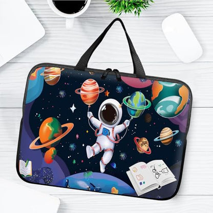 14" 15" Laptop Handle Bag Computer Bag,14.2" 15.4 inch Pouch Holder Notebook Sleeve Cover Compatible for Dell,Lenovo,Toshiba HP, Asus Notebook Messenger Briefcase-Cute astronaut - color: Cute Astronaut