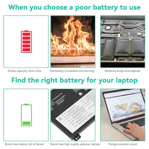 Fancy Buying T570 00UR891 00UR892 01AV493 Laptop Battery Replacement for ThinkPad T570 T580 P51S P52S Series 00UR890 00UR892 SB10L84121 SB10L84122 SB10L84123 - size: 6.7*3.4*0.18inch