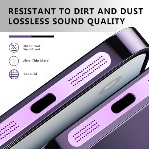 MysticHome for iPhone 17/16 Accessories, 5 Pcs Cell Phone Speaker Anti-Dust Plugs, 1 Pcs USB C Dust Plug, Compatible with Speaker Dust Cover,Purple - color: Purple