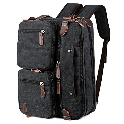 Baosha Convertible Briefcase Backpack 17 Inch Laptop Bag Case Business Briefcase HB-22 - color: Black-grey Mixed