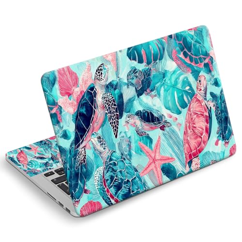 Universal Laptop Skin Sticker Decal, Compatible with MacBook HP Dell Lenovo 12"-15.6", Reusable Vinyl Notebook Cover 3PCS Set, High-Recognition Film-Tropical Sea Turtle - color: Tropical Sea Turtle