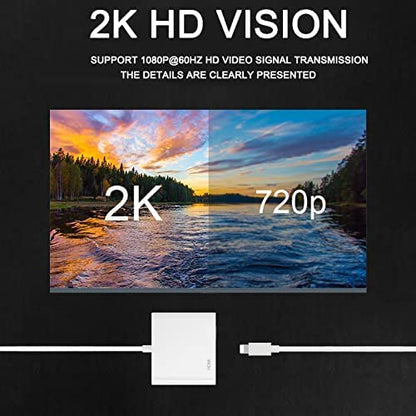 Apple MFi Certified Lightning to HDTV Digital AV Adapter 1080P HD Video Sync Screen Connector Cable with Charging Port Compatible with iPhone 14/13/12/11/ X/ 8/7/ iPad on HDTV/Projector/Monitor - style: Lightning to HDTV