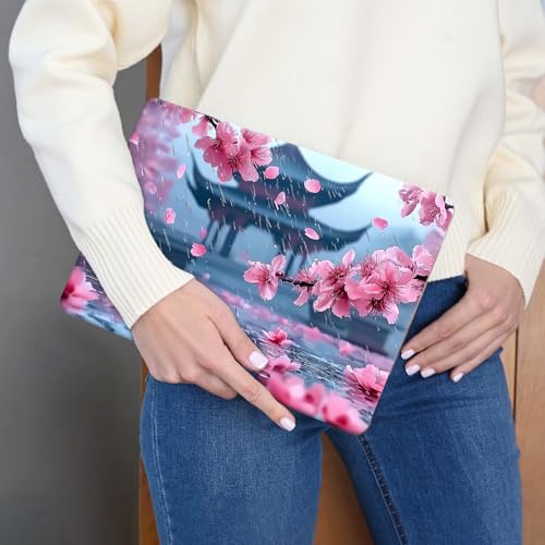 15.6 Inch Laptop Skin Sticker, Reusable Vinyl Cover Protector with 2 Wrist Pad Skins, Removable Waterproof Scratch-Resistant for 12-15.6 Inch Laptop Notebook,Cherry Blossoms - color: Cherry Blossoms