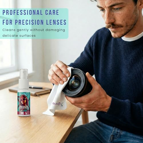 Glasses Cleaner Spray Kit – 3 x 1 OZ (30ml) Lens Cleaner Spray + 3 Premium Microfiber Cloths 7 x 7 in (18 x 18 cm) + Precision Screwdriver | Eyeglass Cleaner for Glasses, Screens & Camera Lens - color: Dark Green