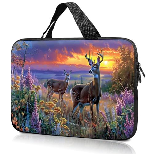 14" 15" Laptop Handle Bag Computer Bag,14.2" 15.4 inch Pouch Holder Notebook Sleeve Cover Compatible for Dell,Lenovo,Toshiba HP, Asus Notebook Messenger Briefcase-Elk Lavender - color: Elk Lavender
