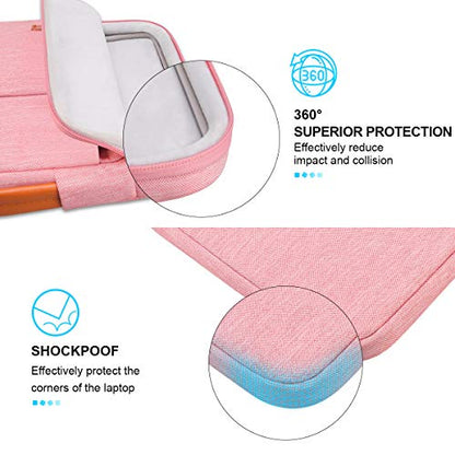 Lacdo 360° Protective Laptop Sleeve Case for 14 inch MacBook Pro M5 Pro/Max A3426 A3427 (2026), M5/M4/M3/M2/M1 A3434 A3112 A3401 A3185 A2918 A2992 | 13.8 inch Surface Laptop 7th Computer Bag, Peach - color: Peach, size: New MacBook Pro 14 Inch
