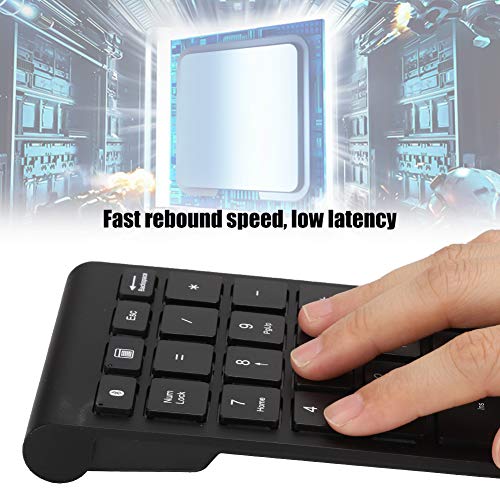 Sanpyl 22 Keys Numeric Keypad, Bluetooth Mini Keyboard, Financial Accounting Rechargeable Number Pad, for Laptop Desktop, PC(Black) - color: black