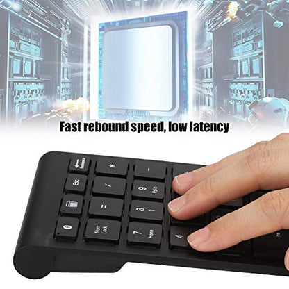 Sanpyl 22 Keys Numeric Keypad, Bluetooth Mini Keyboard, Financial Accounting Rechargeable Number Pad, for Laptop Desktop, PC(Black) - color: black