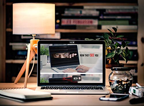 (Black) Premium Aluminum Laptop Webcam Cover Slide for your Privacy - Macbook Pro- iPad - Laptop - Tablet - HP - Phone - 0.07 inch Thin Surface - Long Lasting 3M Sticker - Lens Protector