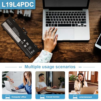 L19L4PDC L19C4PDC L19M4PDC Battery Replacement for Lenovo Ideapad Yoga 7-14ITL5 82BH 7-15ITL5 82BJ Yoga 7i (15 inch) 2 in 1 Series, 5B10Z26482 SB10Z26481 5B10Z26485 SB10Z26483 5B10Z26479 SB10Z26486 - size: 11.22*3.82*0.24inch L19L4PDC