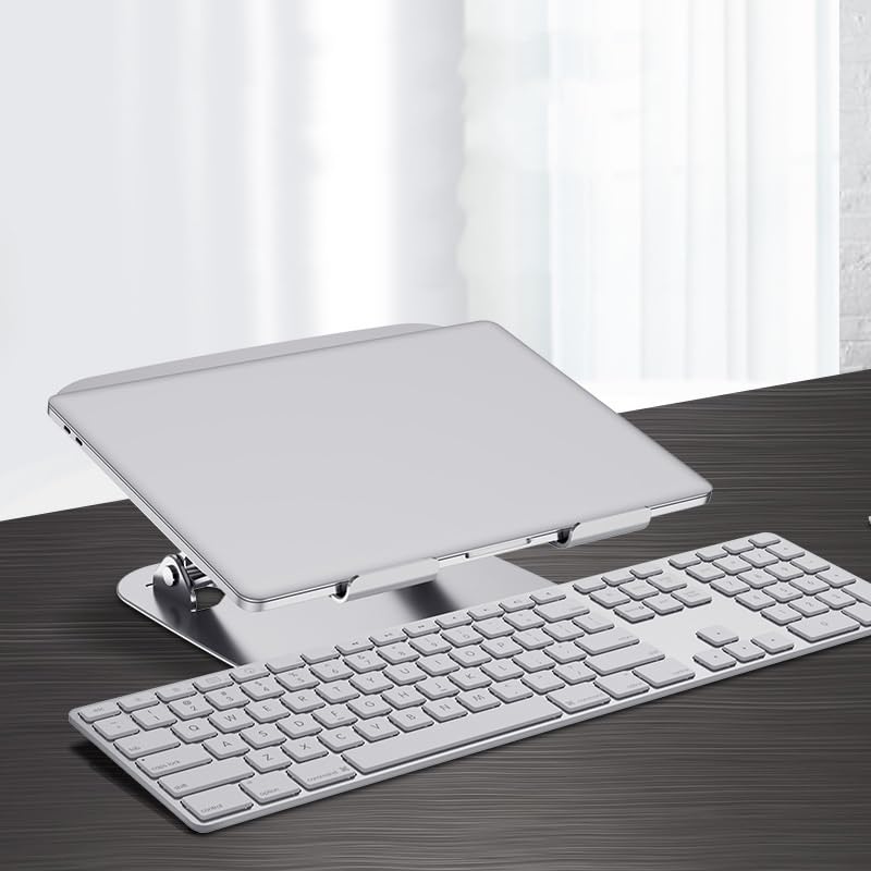 Aluminum Alloy Layer Folding Notebook Holder with Built-in Fan Heat Dissipation Bracket(White-Fruit peach5) - color: white-Fruit peach5