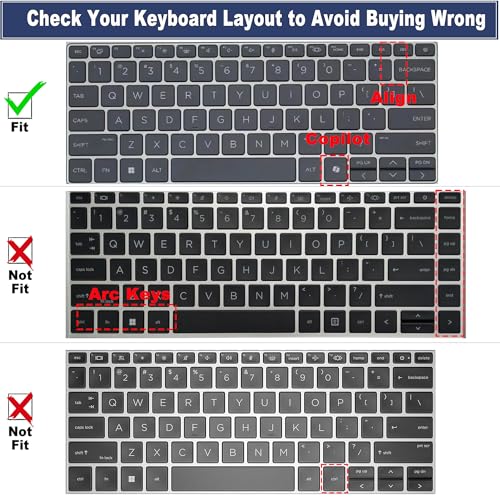 Keyboard Cover for HP EliteBook 640 645 G11 14" & HP EliteBook 1040 G11 2026 2025 2024 14" Laptop Accessories Protective Skin, US Layout(NOT FIT EliteBook Ultra 14 & EliteBook 640 645 G8/G9/G10)-Black - color: Black