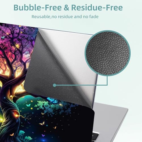 Universal Laptop Skin Decal, 3-Piece Vinyl Protector for 12 13 14 15.6" Notebook, Waterproof Anti-Scratch, Easy Trim & Bubble-Free Finish, Luminescent Tree - color: Luminescent Tree