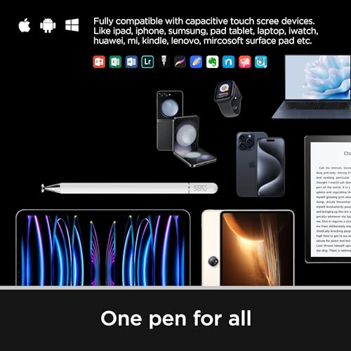 Stylus Pen, Universal Capacitive Magnetic Cap Kid Child Drawing Disc tip Pencil for Touch Screen Tablet/Apple iPad&iPhone/Samsung Galaxy Tab/Fire HD/Touch Laptop/Smart Phone/Class