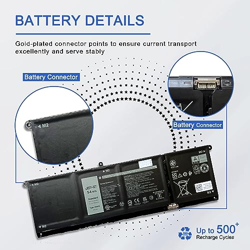 JOTACT V6W33 54Wh Laptop Battery Compatible with Dell Inspiron 5310 5415 3510 3511 3515 5410 5418 5510 5515 5518 Latitude 3320 3420 3520 Vostro 3510 3511 3515 5510 5410 Series Laptop TN70C G91J0 15V - size: 11.18*3.22*0.22inch V6W33
