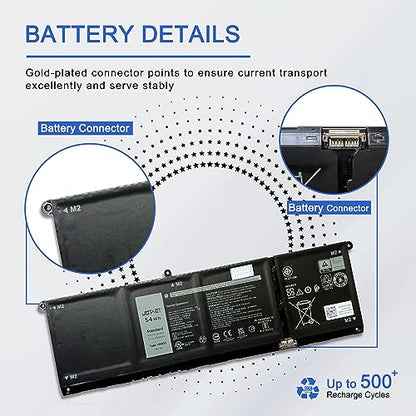 JOTACT V6W33 54Wh Laptop Battery Compatible with Dell Inspiron 5310 5415 3510 3511 3515 5410 5418 5510 5515 5518 Latitude 3320 3420 3520 Vostro 3510 3511 3515 5510 5410 Series Laptop TN70C G91J0 15V - size: 11.18*3.22*0.22inch V6W33
