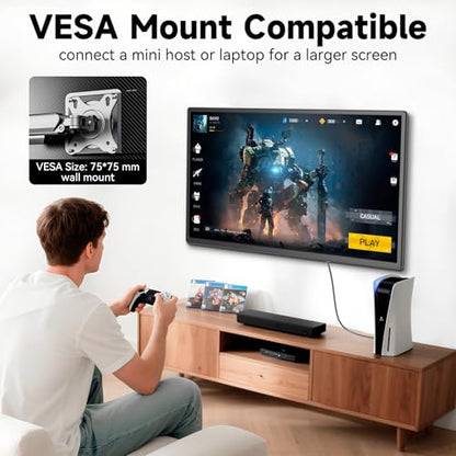 Portable Monitor, 24 inch 1080P FHD 100Hz Laptop Screen Extender, Large Gaming Monitor IPS Display for Laptop, Desktop, MacBook, PS4/5 with Kickstand VESA Compatible