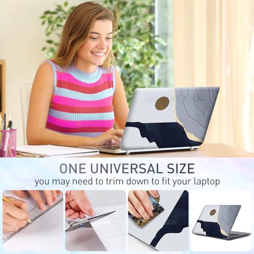 12.1-15.6 Inch Laptop Skin Decal, Universal Reusable Vinyl Laptop Cover Sticker, Waterproof Art Decal Protector - Mountain and Moon - color: Mountain and Moon
